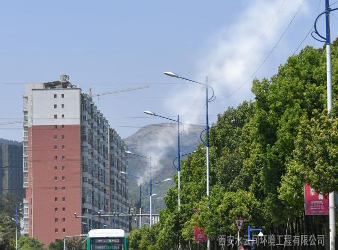 路灯喷雾降尘减霾