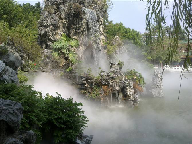喷雾造景在园林景观中的艺术表现手法