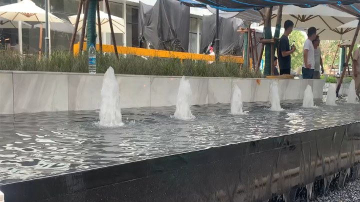 涌泉跌水景观 水幕墙景观 灵动生机 充满活力