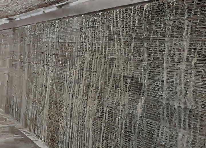 广场水幕墙 流水石墙景观