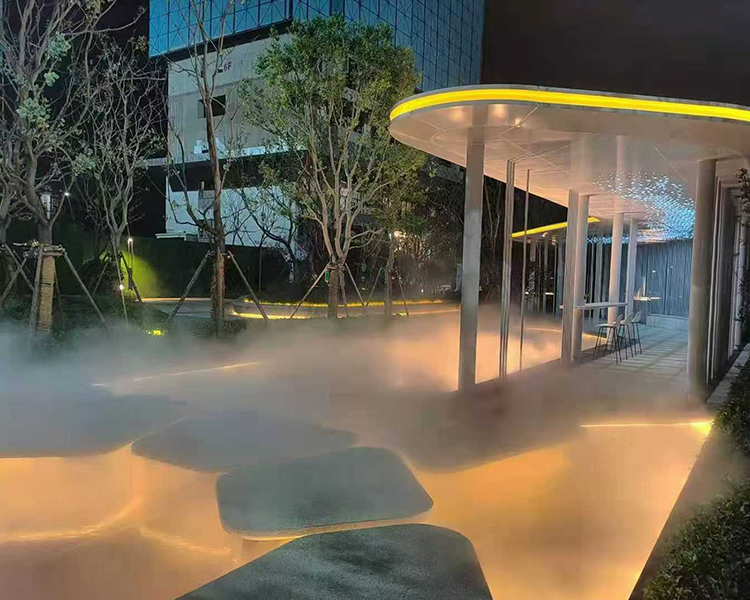 酒店别墅智能喷雾造景系统应用